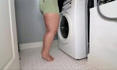 INEED2PEE Milah Romanov pissing spandex booty shorts omorashi