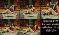 Smoke & Art 15 She loves smoking in the heart of the night city
