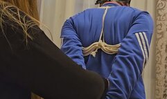 Hogtied fully clothered, Part 1