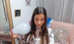 BLOW BALLOON 9 BUBBLE BLUE NO POP