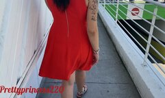 Farting and walking shopping mall