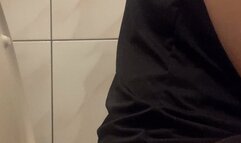 slowly excreting a small piece at a time, as soon as the water enters it makes a beautiful splash