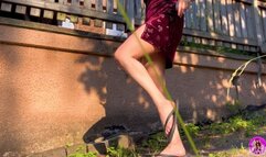 You are addicted to worshipping my feet and legs while I smoke my vape