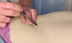 Belly Button Tickle With Brushes