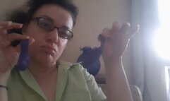 BLOWING AND POPPING THE PURPLE BALLOON