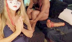 Foot fucking and fisting with my dildo