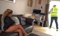 Hot Big Tit Ebony MILF And The BWC Builder - 1080