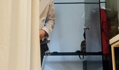 Pegging Queen| Disgusting pig spyed at the Mistress in the shower