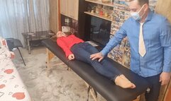 bondage on table, tickle fetish, jeans fetish, masturbation while i wear leggings and sneakers