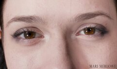 Close Up Eye and Eyelash Fetish - Mari Merlowe WMV