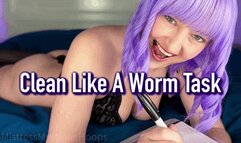 Clean Like A Worm Task - Earn an orgasm for completing humiliating task - Humiliation Femdom POV Submissive Task with Mistress Mystique - MP4