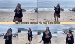 Angie smoking marlboro red 100s in the beach!