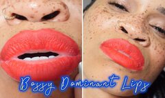 Bossy Dominant Lips- Ebony Goddess Rosie Reed Mesmerize Obedience Training Red Lipstick Fetish- 1080p HD