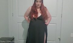 Worship my body in a beautiful black dress