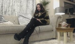 Footstool for My metal heeled boots (AVI)