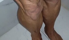 Walking around hot tub