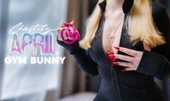Gym Bunny locks you in chastity after you cum too quick