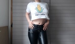 Farts in leather pants *