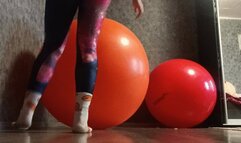 use orange big yogaball