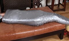 Silver Sticky Tape Wraps Tightly Around Raven Haired Beauty Aleigha Hotstein!