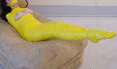 Wrapped Mary Jane Loses Her Shoes Only To Have Her Bare Feet All Taped Up Too!