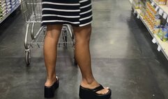 He discovers Dalilah in the supermarket playing with her flip flops