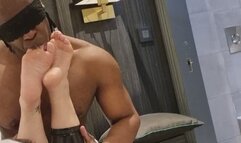 PVC Sole sucking worship