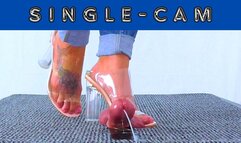 Cum Under My Clear Vacation Heels - Slave Cam - AmbersCBT - 66SLC