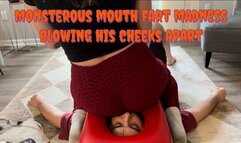 Blowing Up His Cheeks with Monstrous Mouth Farts