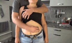 slap her belly then poke her belly button BB