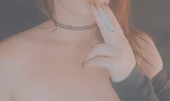 Smoking a cork in my black bodysuit