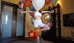 Yoga and helium balloons **4K**