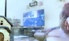 Tiny Human Watching TV with Giantess POV 1080