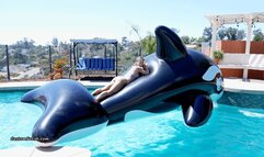 Madi B Deflates Huge Whale at the Pool (No Sound) HD (1920x1080)