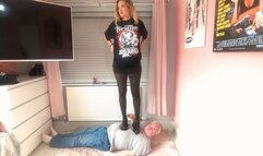 Mini Skirt T-Shirt Tights & Mary Jane Chunky Shoes Trampling