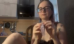 Emma plays with her ears and shoves earplugs into her ears - part 9