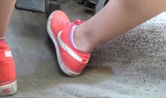 Sneakers and barefoot