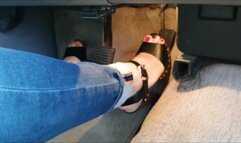 Driving sexy wooden high heels