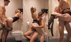 Bathroom Fuck With My Slutty Step Sister! Mini Dress And Stockings Makes Me Crazy