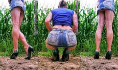 Sandra Jayde 26-07-24 My legs and big muscular thighs oiled in the rain