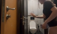 Emma went to the toilet with her phone in her hands, unaware that she was recording the camera - part 26