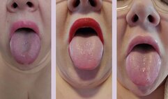 Quicky: Upclose Mouth Tongue Spit and Lipstick