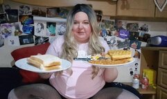 Fattening Feedee Feasting on Fried Food!