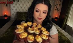 Deviled Egg Mukbang with Belly Bloat, Burps and Farts
