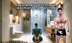 Inescapable toilet slave waste disposal position!
