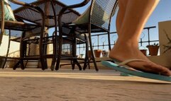 Flips flops housewife swatting flies