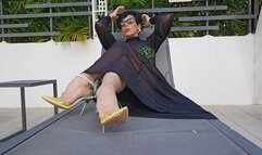 Milah Arches Foot Soles Teasing on Sexy High Heels