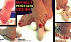 Brandy's Ball Crushing Parade! Phallic Cock Crush - 1080p - FULL CLIP! - watch as Brandy smushes these phallic shape foods and completely crushes them with her sexy feet!