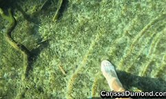 Snorkling and flirting in high heels underwater