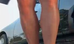 Cleaning My Car Windows Gas Station